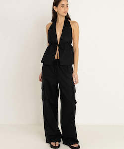 Womens Pants: Rhythm Cove Cargo Pant - Black