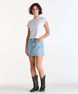Wrangler Repair Mini Skirt - Blue Tour