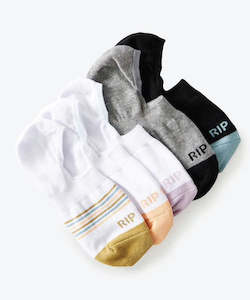 Rip Curl Invisi Sock Womens 5Pk - Multico