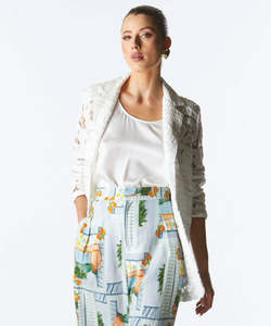 Womens Coats Jackets Vests: Fate + Becker Worth It Lace Blazer - Ivory