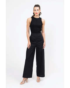 Billie The Label Essential Wide Leg Suit Pant - Black