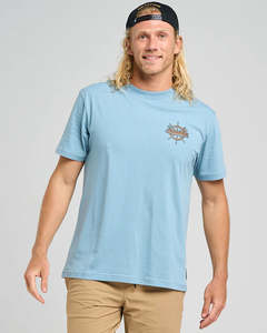The Mad Hueys The Sea Captain SS Tee - Steel Blue