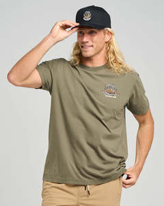 Mens Clothing: The Mad Hueys Kraken Port Hole SS Tee - Olive