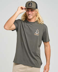 Mens Clothing: The Mad Hueys Captain Ship Faced SS Tee - Charcoal