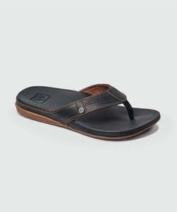 Mens Footwear: Reef Cushion Lux Mens Jandal - Black / Brown