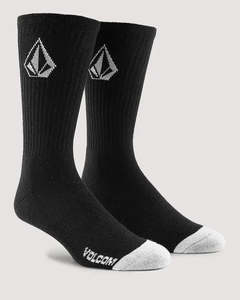 Volcom Full Stone Sock 9-12 3Pk - Black