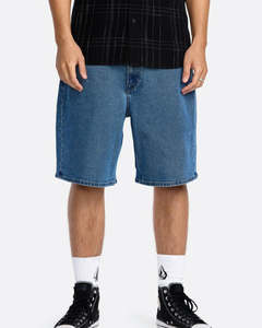 Mens Shorts: Volcom Billow Denim Short - Deep River Blues