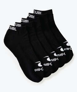 Rip Curl Brand Ankle Sock 5-Pk - Black