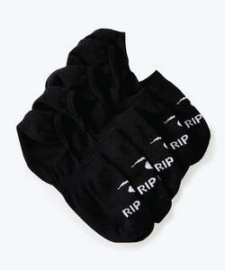 Mens Socks: Rip Curl Invisi Sock Mens 5Pk - Black