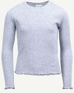 Girls: Staples by Eve Girl 1X1 Rib LSLV Tee - Greymarle