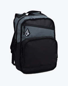 School Bags: Volcom Hardbound Youth BackPack - Black/Grey