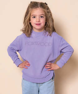 Girls Hoodies Sweats Jumpers: Foxwood Kids Simplified Crew - Lavender
