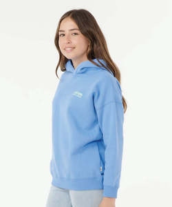 Girls Hoodies Sweats Jumpers: Rip Curl Surf Puff Hood Junior - Blue