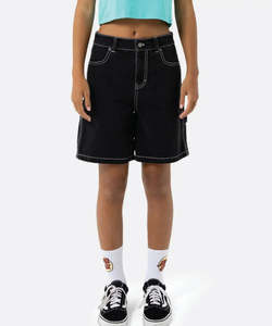 Santa Cruz Groovy Stack Carpenter Jean Shorts - Black