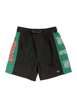 Boys Shorts: Rip Curl Boys Tropic Daze Panel Volley Shorts - Washed Black