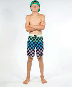 Hello Stranger Super Long Board Shorts - Multi Check