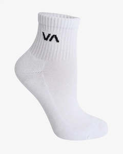 Women: RVCA AV Mini Crew Womens Socks - White