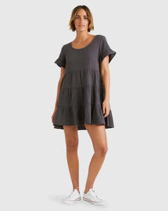 Billabong Pixie Mini Dress - Washed Black