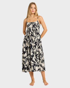 Billabong By My Side Midi Dress - Black White