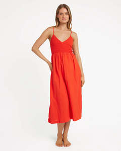 Billabong Such A Trip Midi Dress - Red Aloha