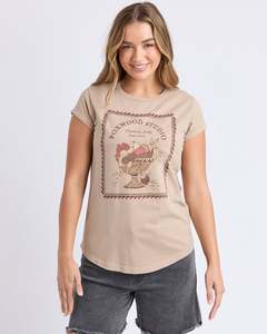Womens T Shirts Tees: Foxwood Florence Womens Tee - Oat