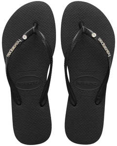 Havaianas Slim Logo Metal Crystal SW II - Black