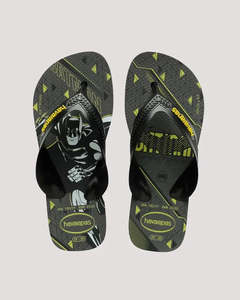 Havaianas Kids Max Heroes Jandal - Black Yellow
