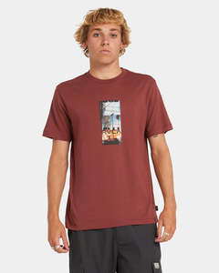 Mens Clothing: RVCA Mens Triptych T-Shirt - Red Earth