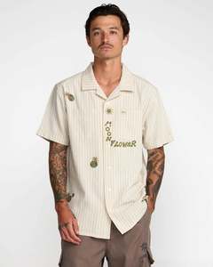 Mens Clothing: RVCA Mel G Moonlight SS Shirt - Antique White
