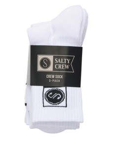Mens Accessories: Salty Crew Alpha Sock 3Pk - White