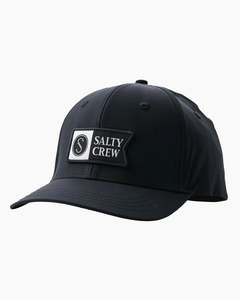 Salty Crew Apex Elastic 6 Panel Cap - Black