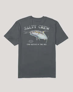 Mens T Shirts Polos: Salty Crew Surface Classic SS Tee - Charcoal