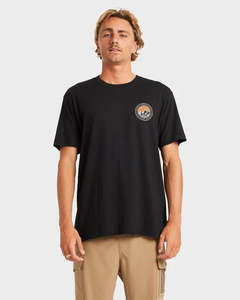 Mens T Shirts Polos: Billabong Mens Rockies A/Div T-Shirt - Black