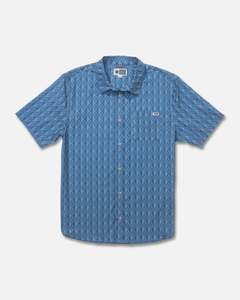 Salty Crew Drifter UV Button Up Shirt - Pilot Blue