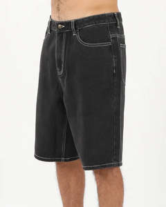 Mens Shorts: T&C Stringer Denim Short - Washed Black
