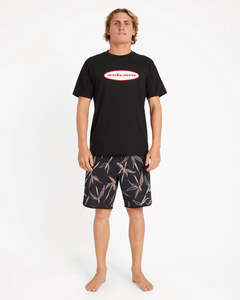 Mens Shorts: Volcom Changeling Scallop Mod 19" Boardshorts - Black