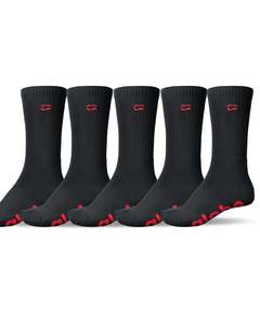 Men: Globe OG Logo Hi Crew Sock 5Pkt - Black