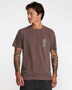 RVCA Mens Mel G Flora SS T-shirt - Mocha