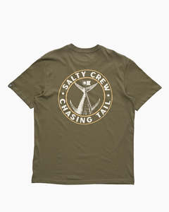 Mens T Shirts Polos: Salty Crew Tailgate Premium SS Tee - Dusty Olive
