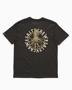 Mens T Shirts Polos: Salty Crew Tentacles Premium SS Tee - Vintage Black