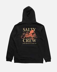 Salty Crew Ink Sling Midweight Fleece Hood - Black
