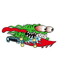 Santa Cruz Meek Scratched Slasher Sticker - Green