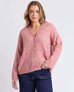 Womens Knitwear Jumpers: Foxwood Emarie Cardi - Woodrose