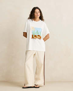 Rhythm Vintage Desert Oversized T-Shirt - Vintage White