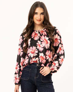 Seeking Lola Connected Blouse - Bold Rosette