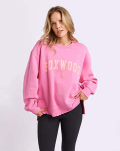 Womens Hoodies Sweatshirts: Foxwood Interval Crew - Bubblegum Pink