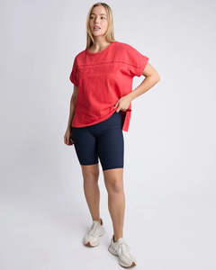 Foxwood Throw On S/S Tee - Red