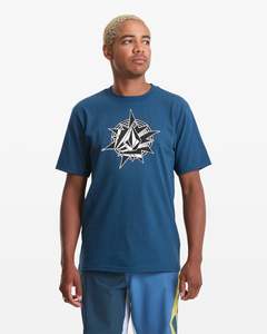 Womens T Shirts Tees: Volcom Yoink Short Sleeve Tee - Dust Bowl Indigo