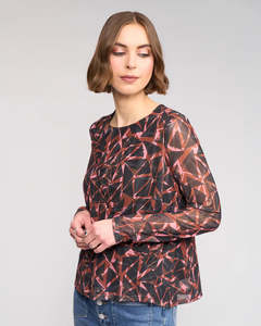 Womens Tops Shirts Blouses: Knewe Label Apex Top - Dusk