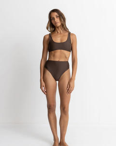 Women: Rhythm Classic Hi Waist Pant - Chocolate